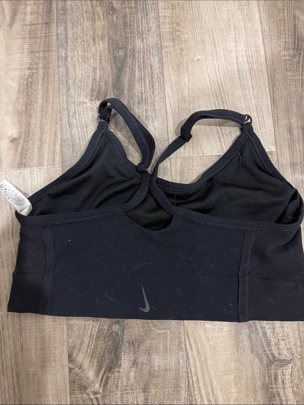 Nike Black Mesh-Back Sports Bra